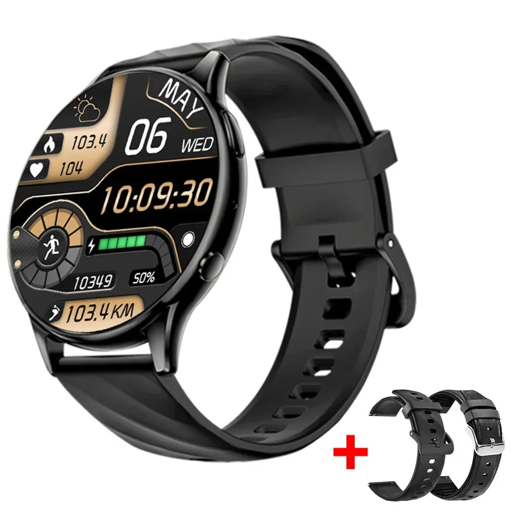 Fitness Waterproof Smartwatch Bluetooth 5.2 One black colour watch and two watch straps offers