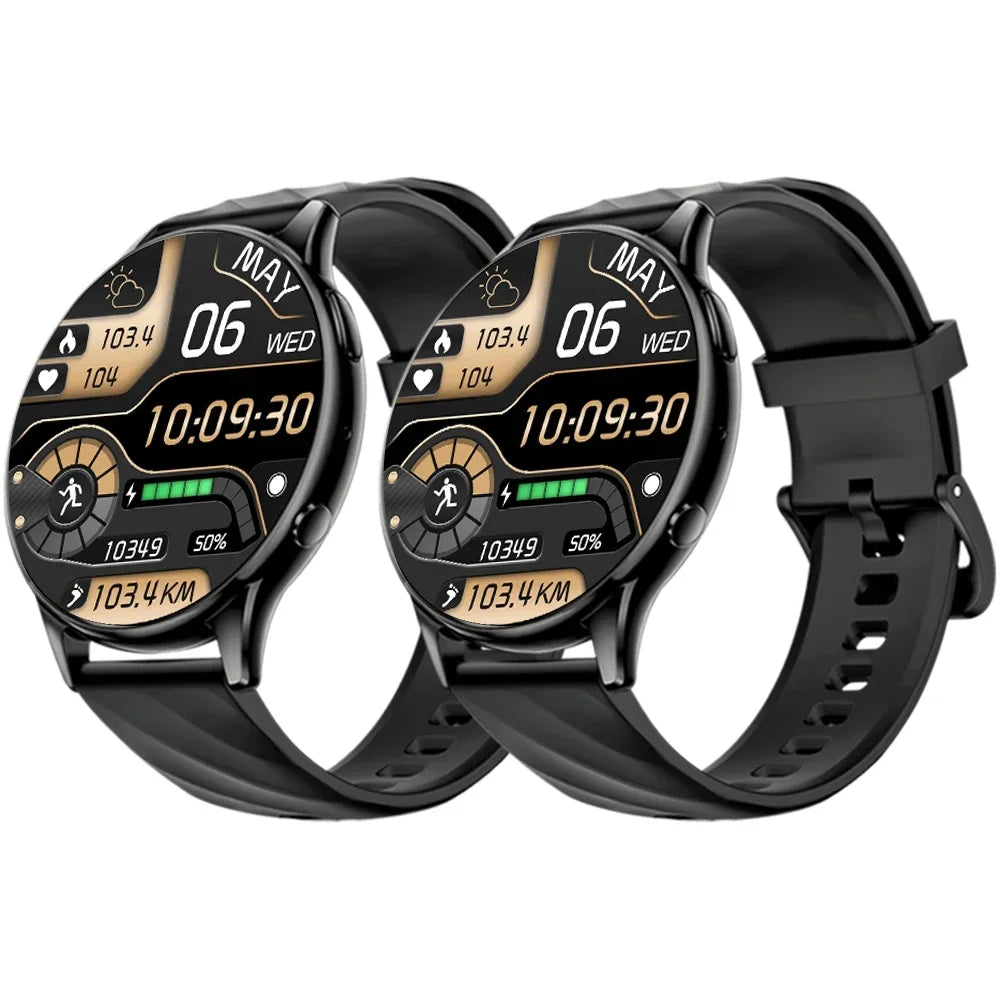 Fitness Waterproof Smartwatch Bluetooth 5.2 Two black Colour Watch offers (2 pieces)