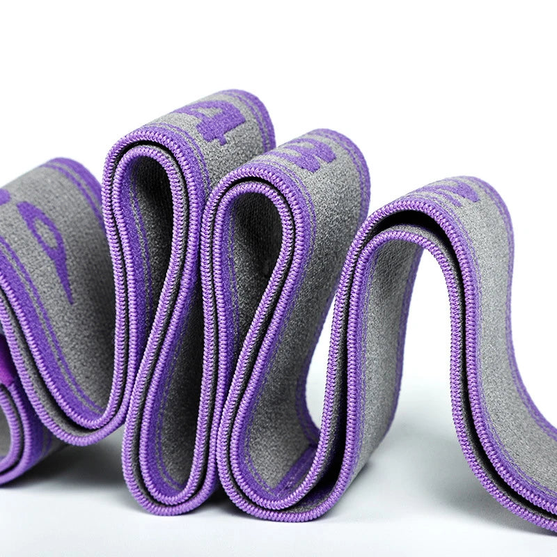 Fitness Yoga Multi-Section Elastic Resistance Bands Grey purple colour shown