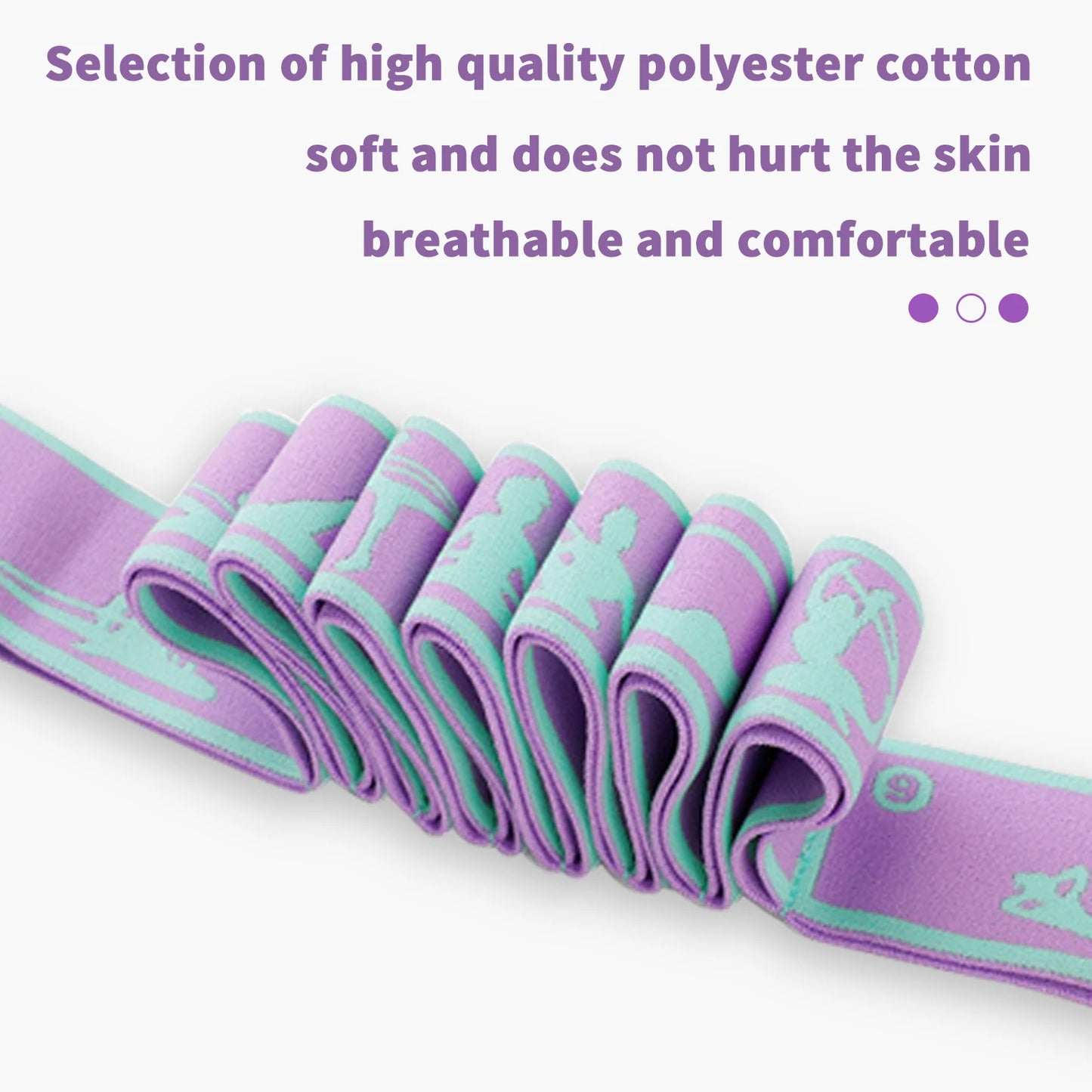 Fitness Yoga Multi-Section Elastic Resistance Bands High quality polyester cotton soft breathable and comfortable