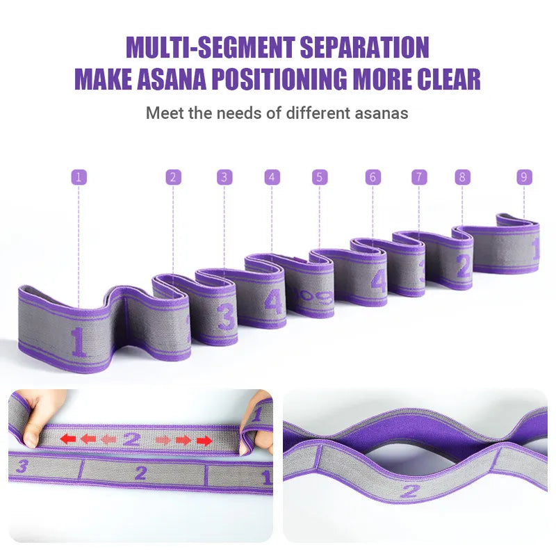Fitness Yoga Multi-Section Elastic Resistance Bands Multi-segment separation meet the needs of different asanas