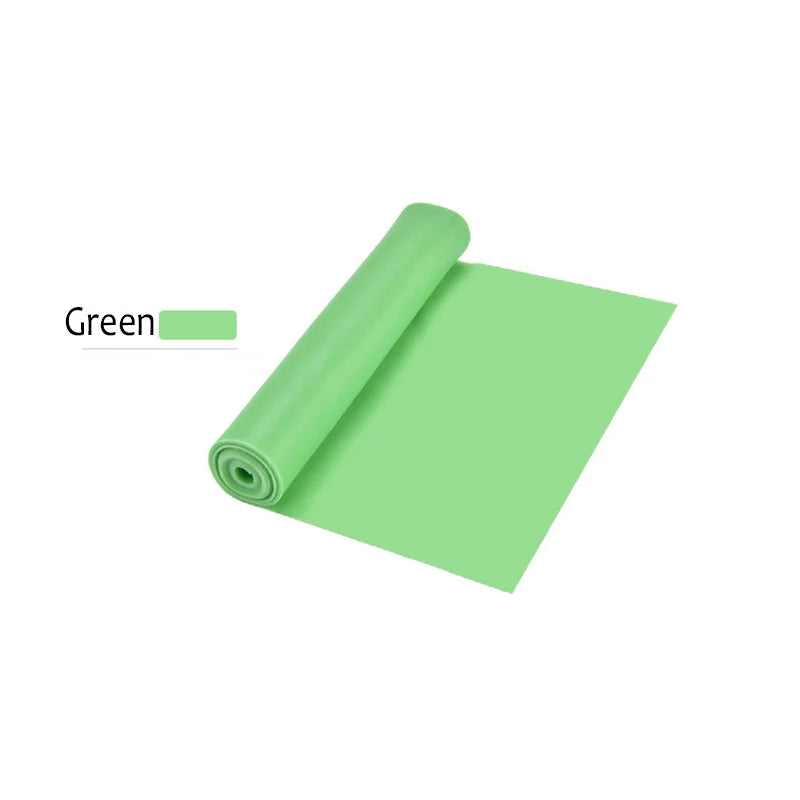 Fitness Yoga Sport Resistance Bands training home exercises Green Colour Band shown
