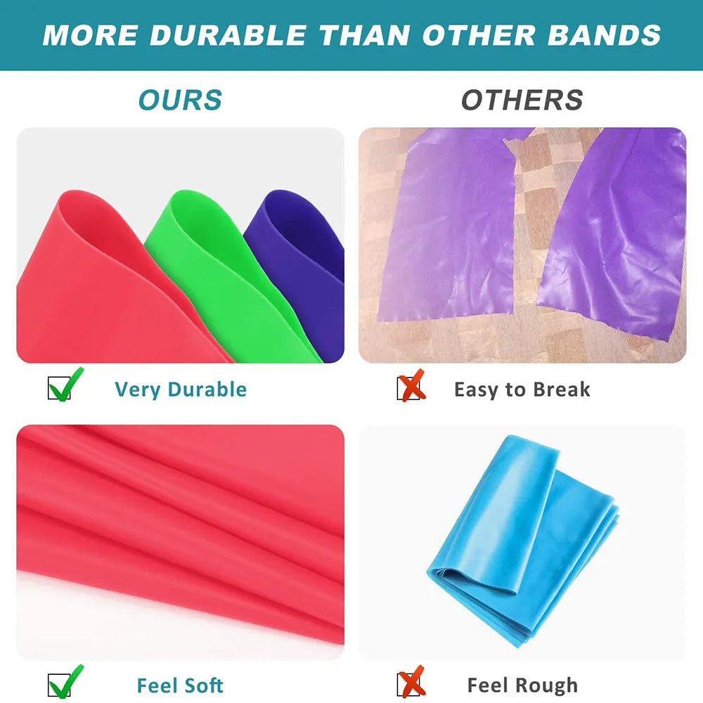 Fitness Yoga Sport Resistance Bands training home exercises More durable and very softer than other bands
