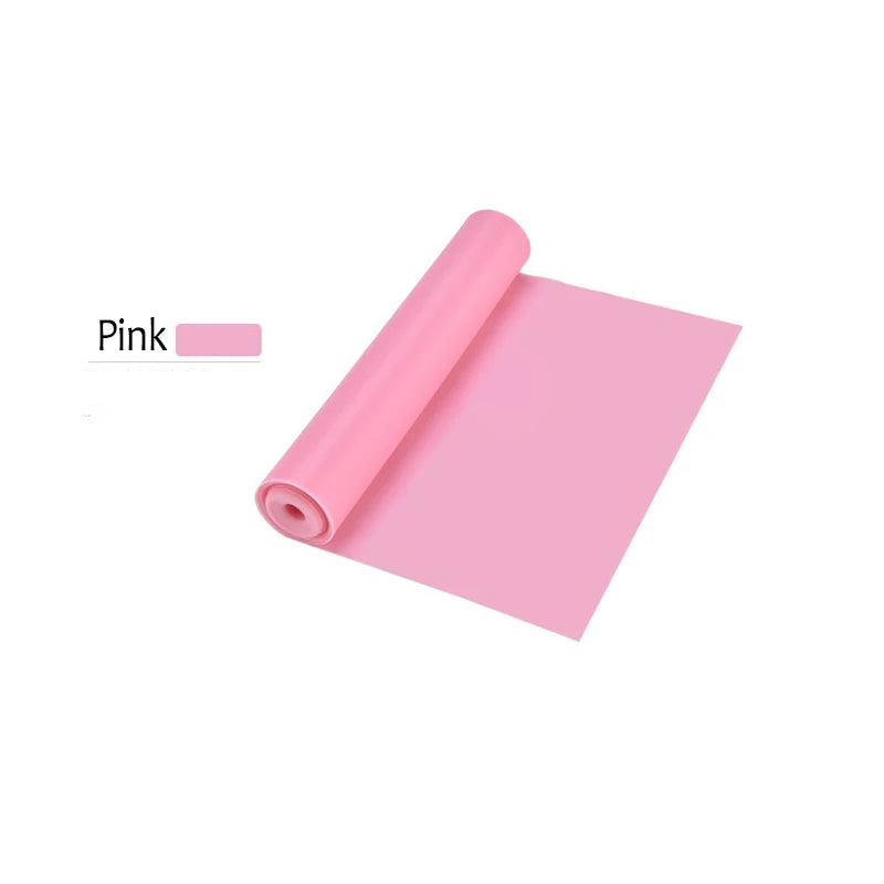 Fitness Yoga Sport Resistance Bands training home exercises Pink Colour Band shown