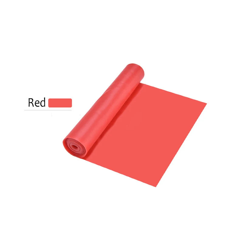 Fitness Yoga Sport Resistance Bands training home exercises Red Colour Band shown
