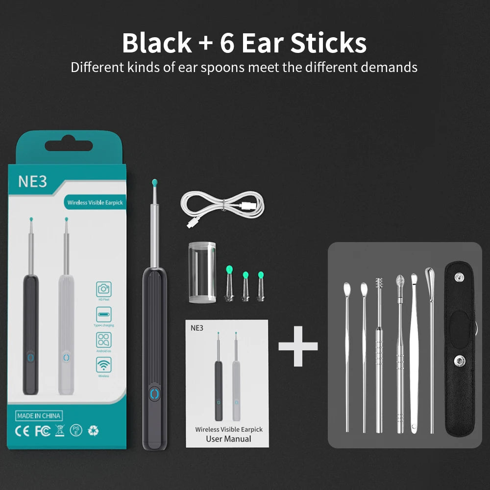 Health care product High Precision Ear Cleaner LED Light all pieces shown with box Plus 6 ear sticks offers