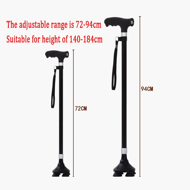 Health care products 2 Elderly Non-Slip Walking Sticks with the 72 cm and 94 cm range (adjustable) Suitable for person height of 140 to 184 cm