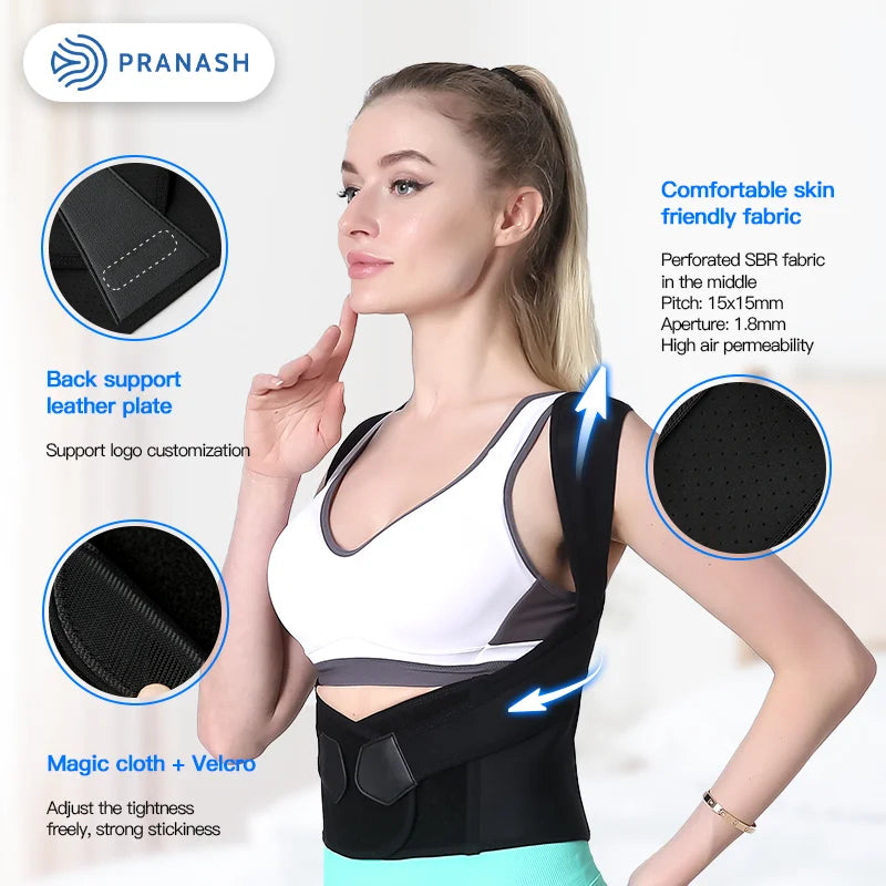 Health care products Adjustable Back Posture Corrector Belt Unisex. Advantages Magic cloth + Velcro Comfortable skin friendly fabric