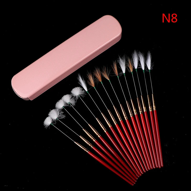 Health care products Earwax Cleaner Kits (1 Set) Style number 8  (15 ear sticks red colour with all feathers ends, with pink colour storage box)