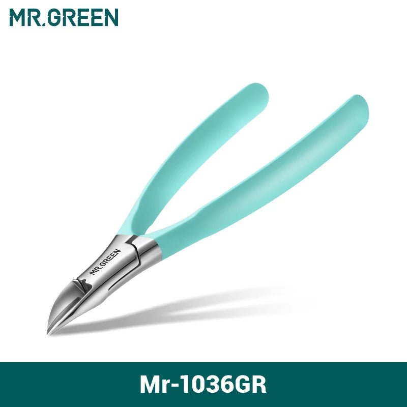 Health care products Ingrown Nail Clippers Stainless Steel Pedicure Tools Model Mr-10360GR Green colour handle shown