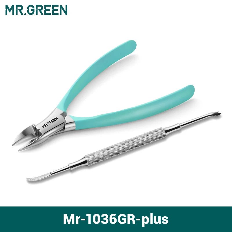 Health care products Ingrown Nail Clippers Stainless Steel Pedicure Tools Model Mr-1036GR-plus Green colour handle + cutting tool shown
