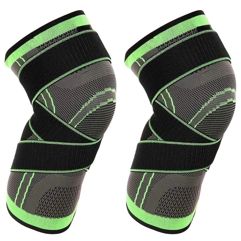 Health care products Knee Pads Braces Unisex Sports Support (1 Piece) 2 black-green colour Knee pads Shown
