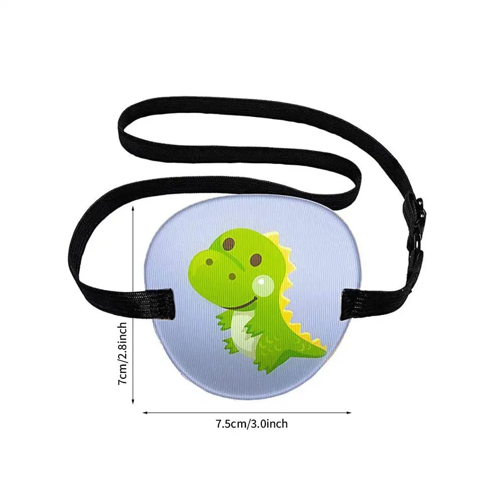 Health care products Medical Cute Children Eye Patch Cute Little Green and Yellow Colour Dino cartoon on an eye patch
