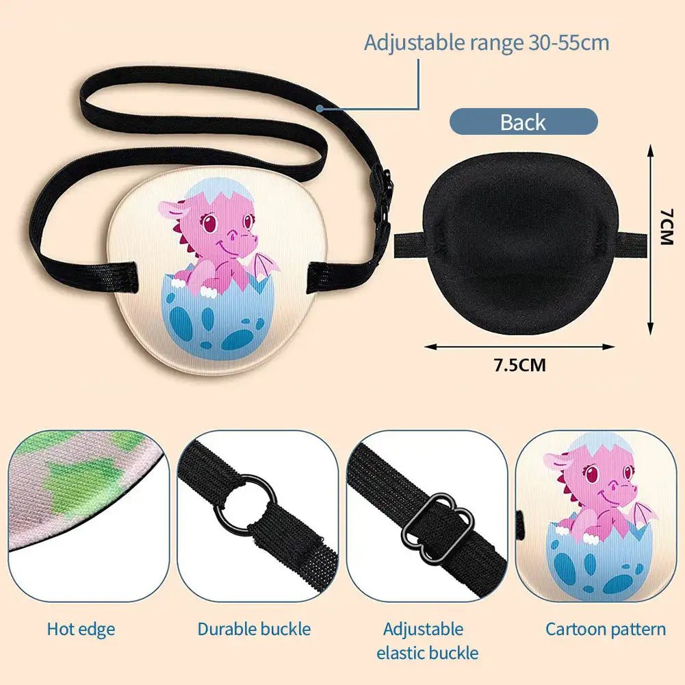Health care products Medical Cute Children Eye Patch Detailed shown size hot edge, buckle, elastic buckle adjustable 30 to 55 cm cartoon pattern