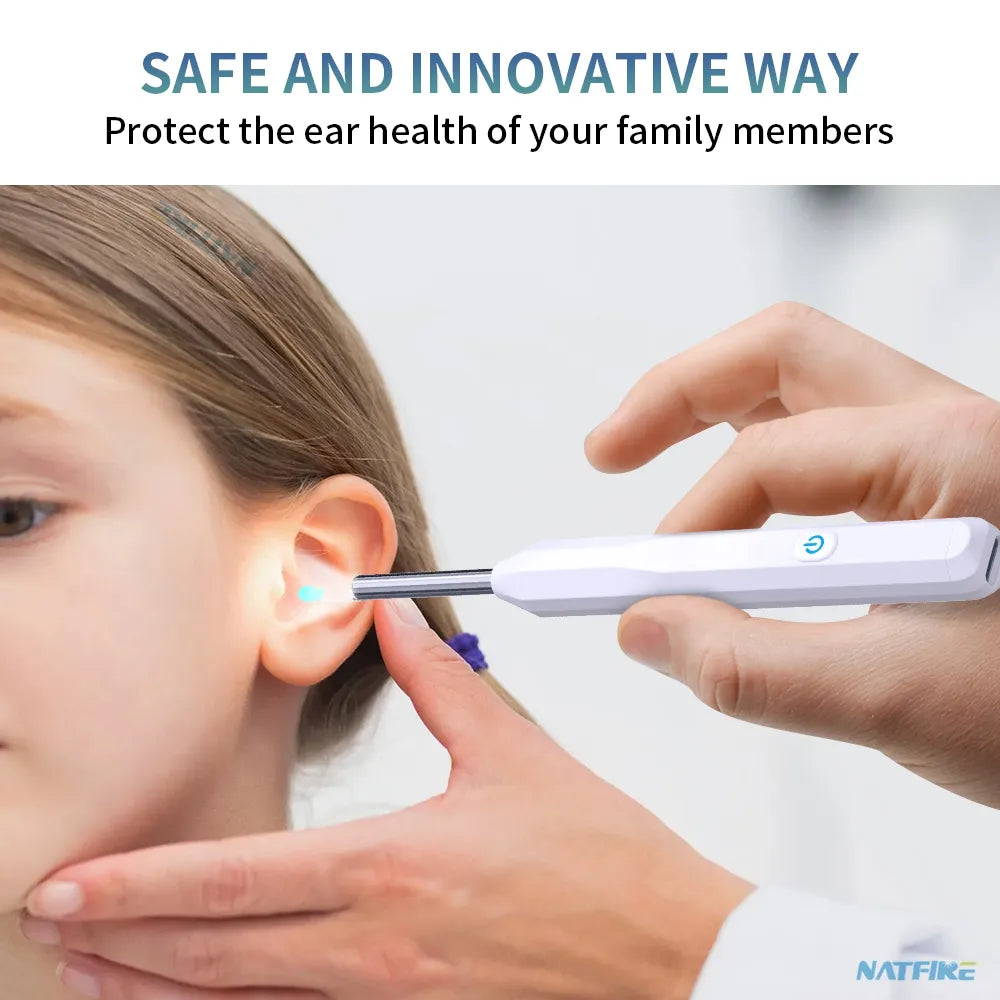 Health care products Otoscope Ear Cleaner Luminous Axis Smart Gyroscope Details Safe and innovative way to Picture children being clean