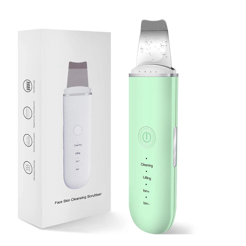 Health care products Ultrasonic Skin Vibration Blackhead Remover Light Green Colour with Box Offers