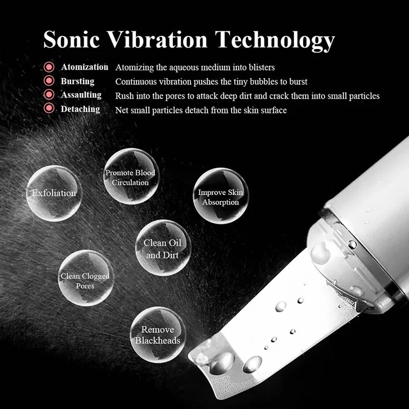 Health care products Ultrasonic Skin Vibration Blackhead Remover Technology Atomization bursting Assaulting Detaching