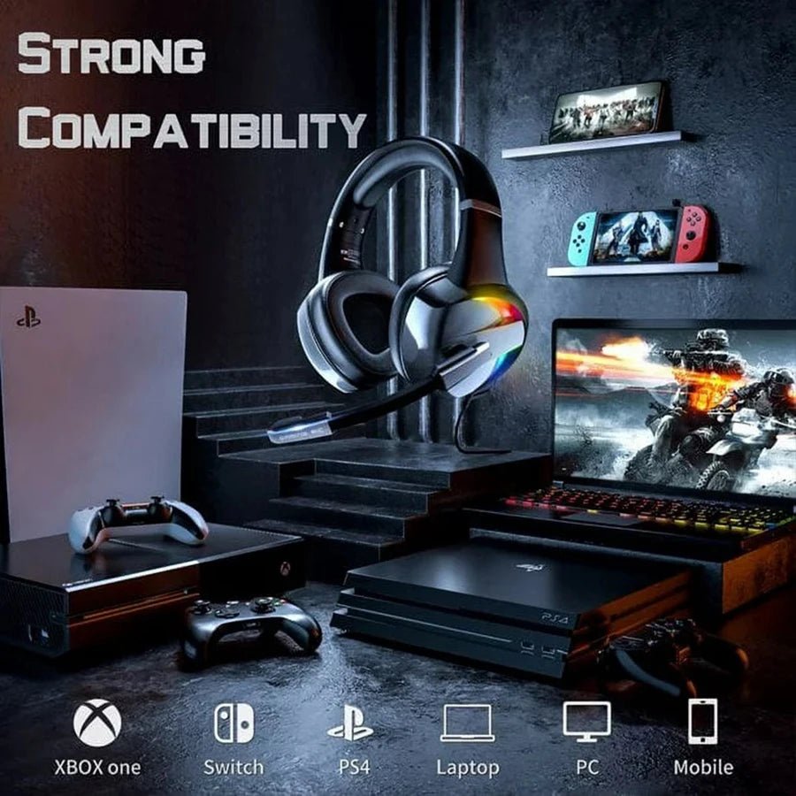 jem wellness interior gaming headsets strong compatibility with laptop television game console