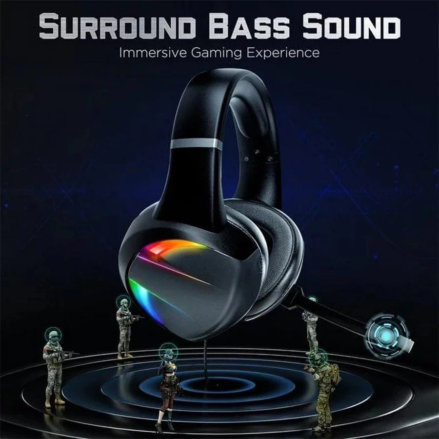 Jem wellness interior gaming headsets surround bass sound picture