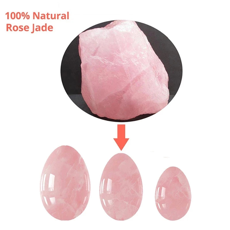 Massage therapy Natural Rose Quartz Egg, 100 % Natural Rose Jade