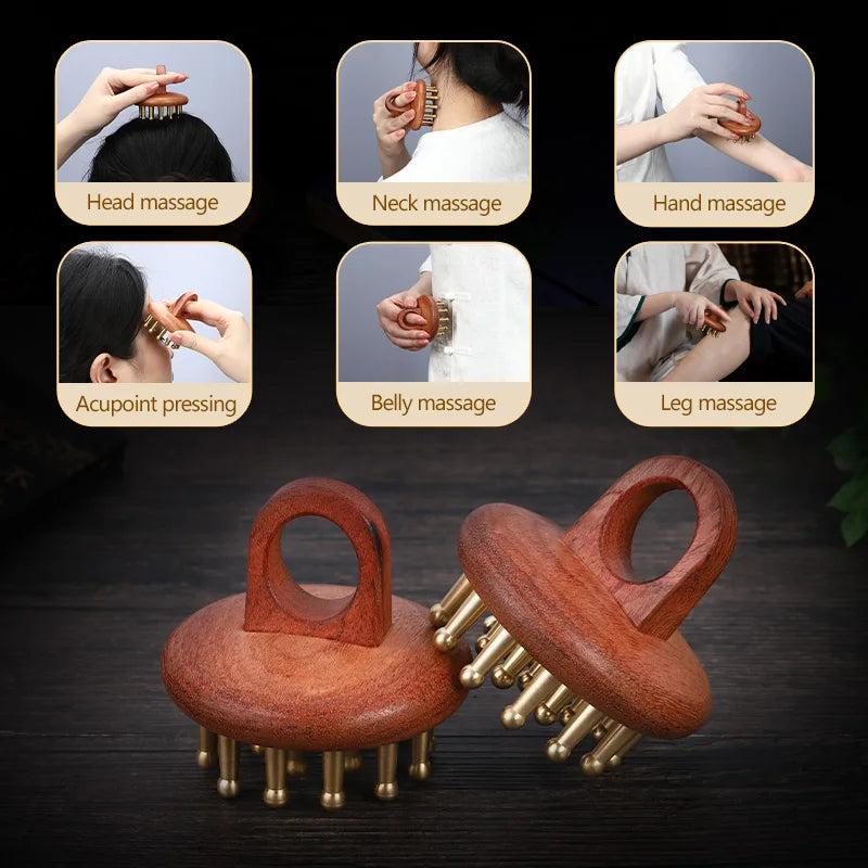 Massage therapy Head Massage Comb for Geisha 2 comb shows Which body areas to use : head, belly, leg, hand, arm, neck