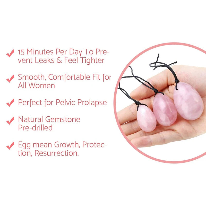 Massage therapy Natural Rose Quartz Egg, 100 % Natural Rose Jade, details of the products: smooth, comfortable, pre-drilled egg, protection, resurrection
