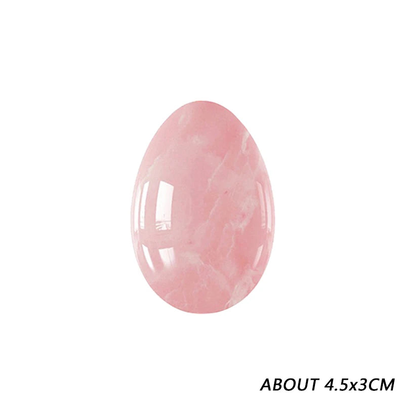 Massage therapy Natural Rose Jade Quartz Egg, picture of the Large Jade Egg (size about 4,5 x 3 cm) Offers with No box