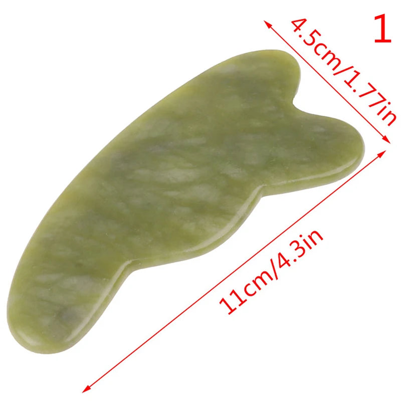 Massage Therapy Natural Stone Massagers Tools Picture of a light green piece sizes : 11 cm X 4.5 cm Model 1