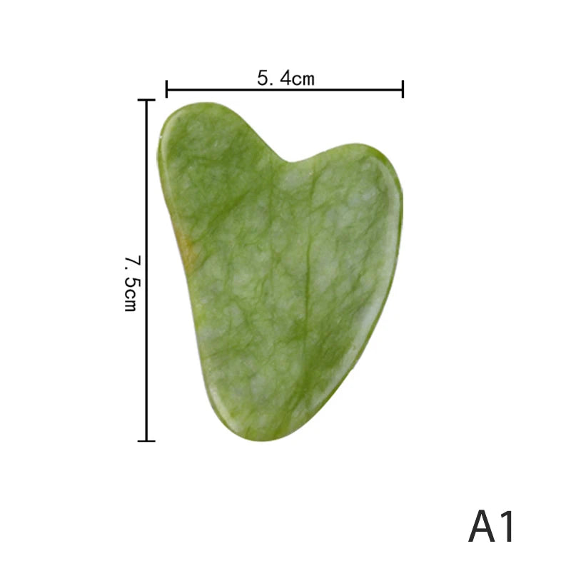 Massage Therapy Natural Stone Massagers Tools Picture of a light green piece sizes : 7.5 cm X 5.4 cm Model A1