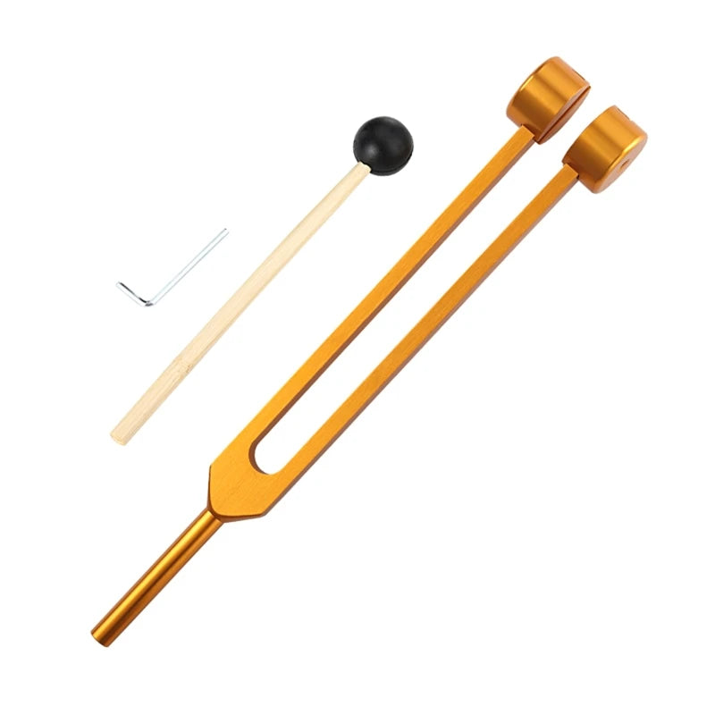 Medical Supplies & Equipment 64 Hz Forks for Healing Sound Therapy 1
percussion stick and 1 gold colour fork shown