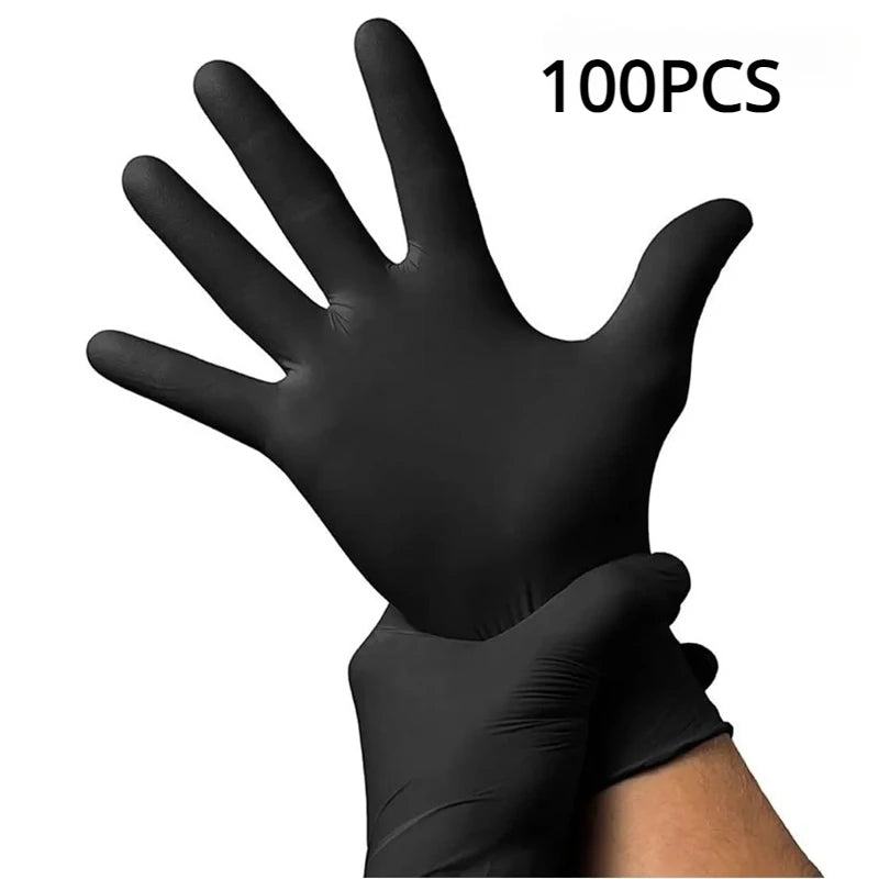 Medical Supplies & Equipment Black Nitrile Disposable Gloves 100 pieces offer Picture