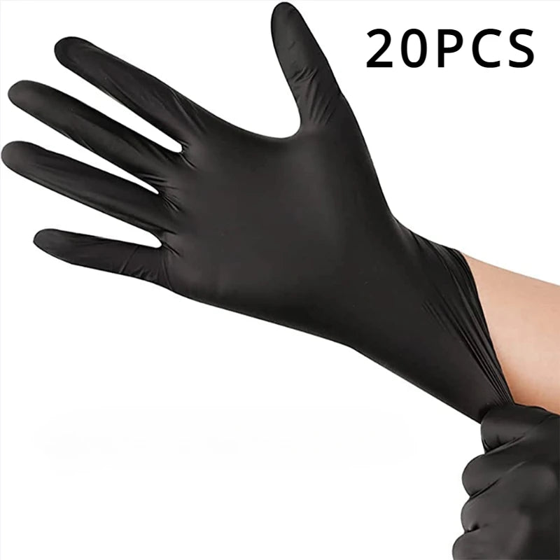 Medical Supplies & Equipment Black Nitrile Disposable Gloves Thickened 20 pieces offer with hand wear two gloves Picture