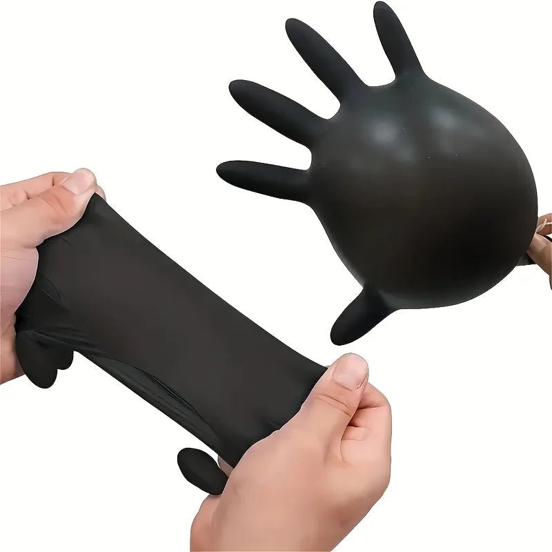 Medical Supplies & Equipment Black Nitrile Disposable Gloves Thickened Very flexible and extensional shown