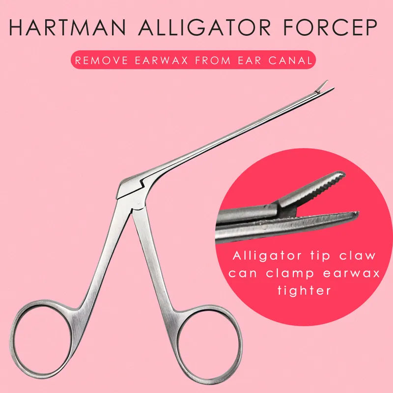 Medical Ear Endoscope Forceps Nose Wax Remover Detailed tip claw open and can clamp earwax tighter picture shown