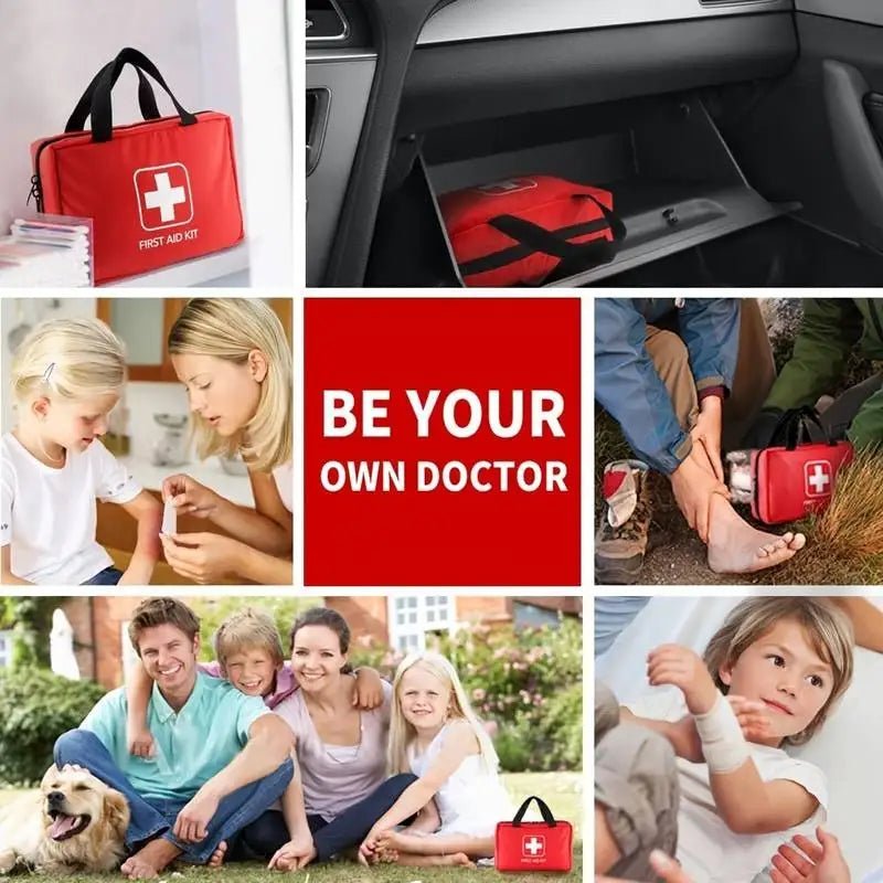 Medical Supplies & Equipment Medical First Aid Kit (184 Pieces) Large storage red Colour Bag with all 184 pieces included Helpful for kids, family, etc. (Be your doctor)