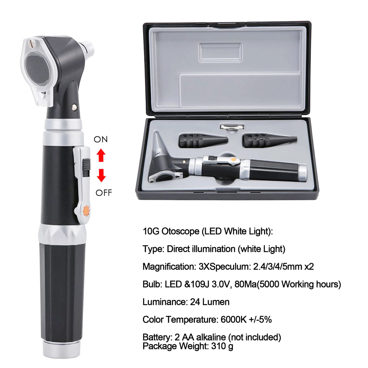 Medical Supplies & Equipment Otoscope - Ear Infection Detector with 3X Magnifying Lens and LED Light