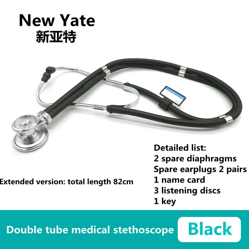 Medical Supplies & Equipment Stethoscope, High Quality, Double tube Medical Black Colour Tubes Description