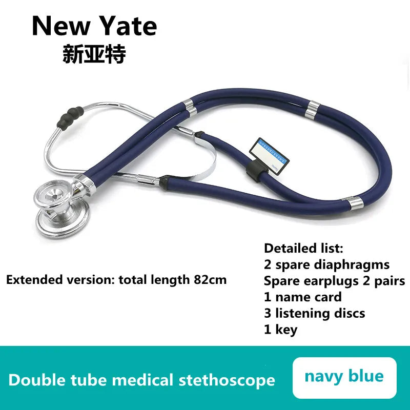 Medical Supplies & Equipment Stethoscope, High Quality, Double tube Medical Navy Blue Colour Tubes Description