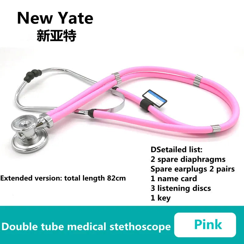 Medical Supplies & Equipment Stethoscope, High Quality, Double tube Medical Pink Colour Tubes Description