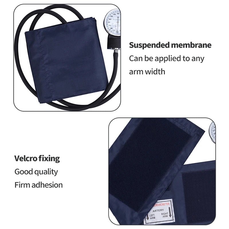 Medical supplies & Equipment Stethoscope Manual Blood Pressure Monitor Sphygmomanometer Detail picture of the suspended membrane and the Velcro fixing for Firm adhesion