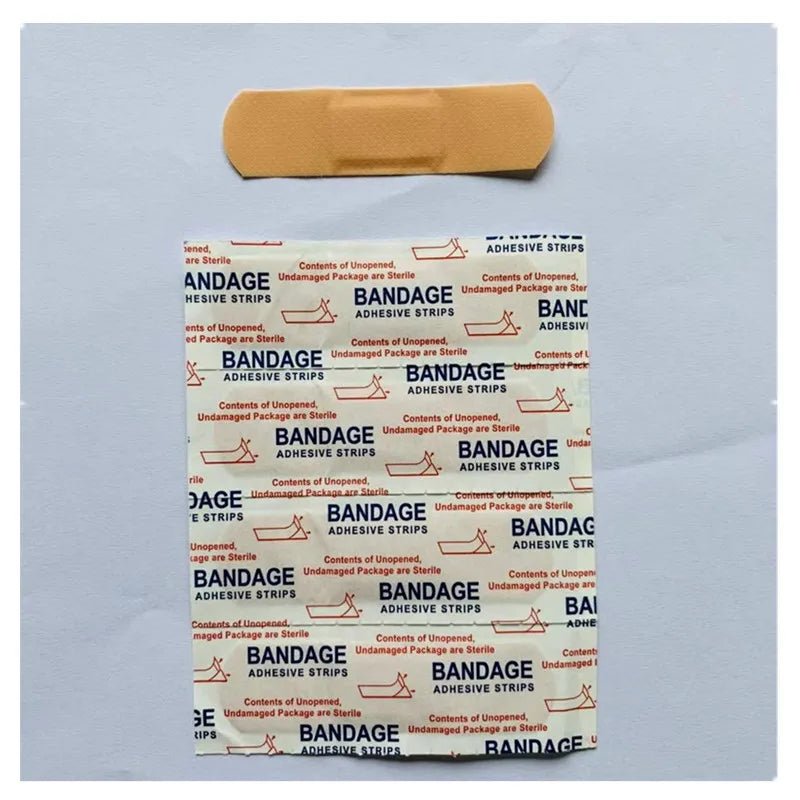 Medical Supplies & Equipment Waterproof Wound Plaster (100 pieces), shown a small rectangular  shape plaster.