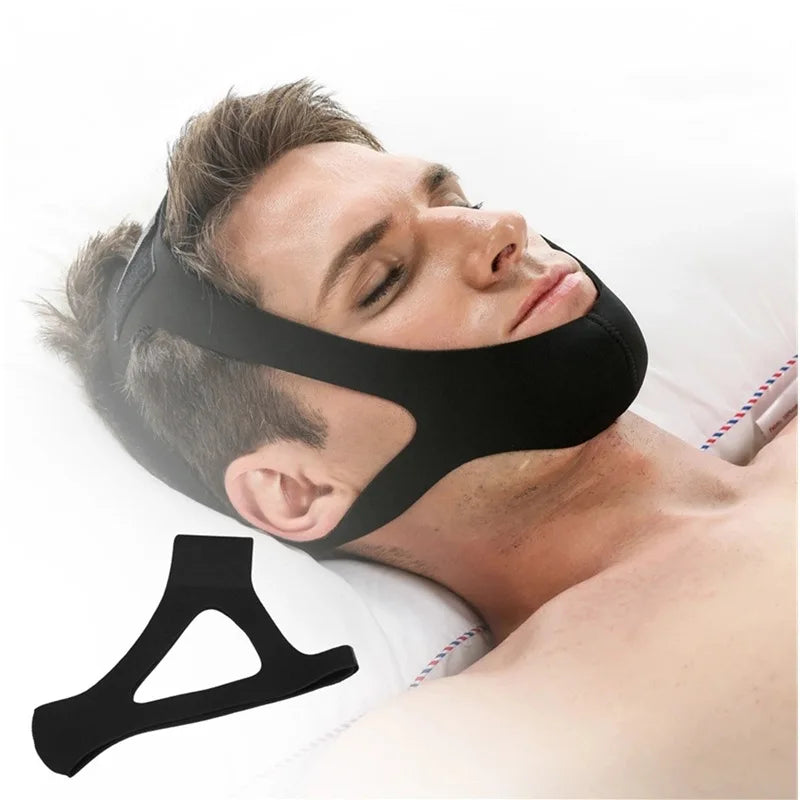 Personal Health Care Anti-snoring black belt fit on a man sleeping picture