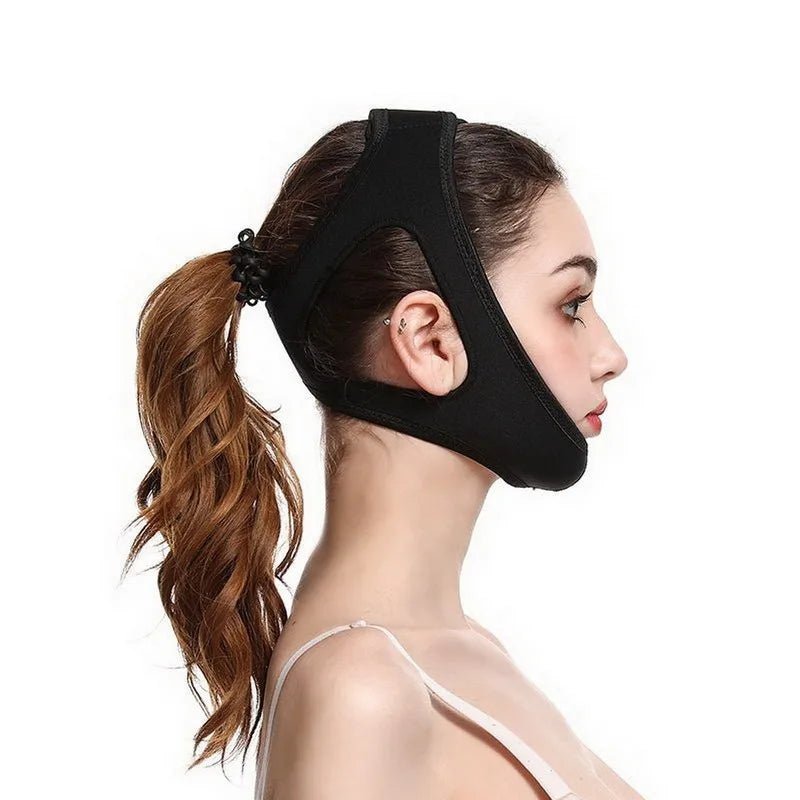 Personal Health Care Anti-snoring black belt fit on a woman profile picture shown