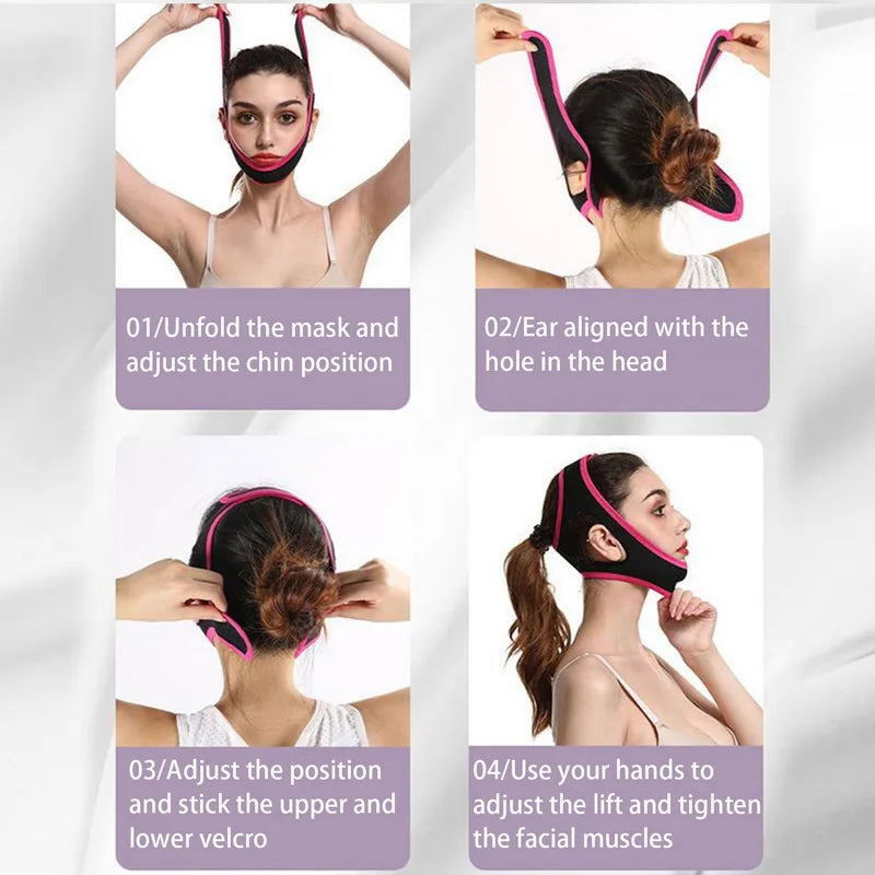 Personal Health Care Anti-snoring red belt fit on a woman How to wear