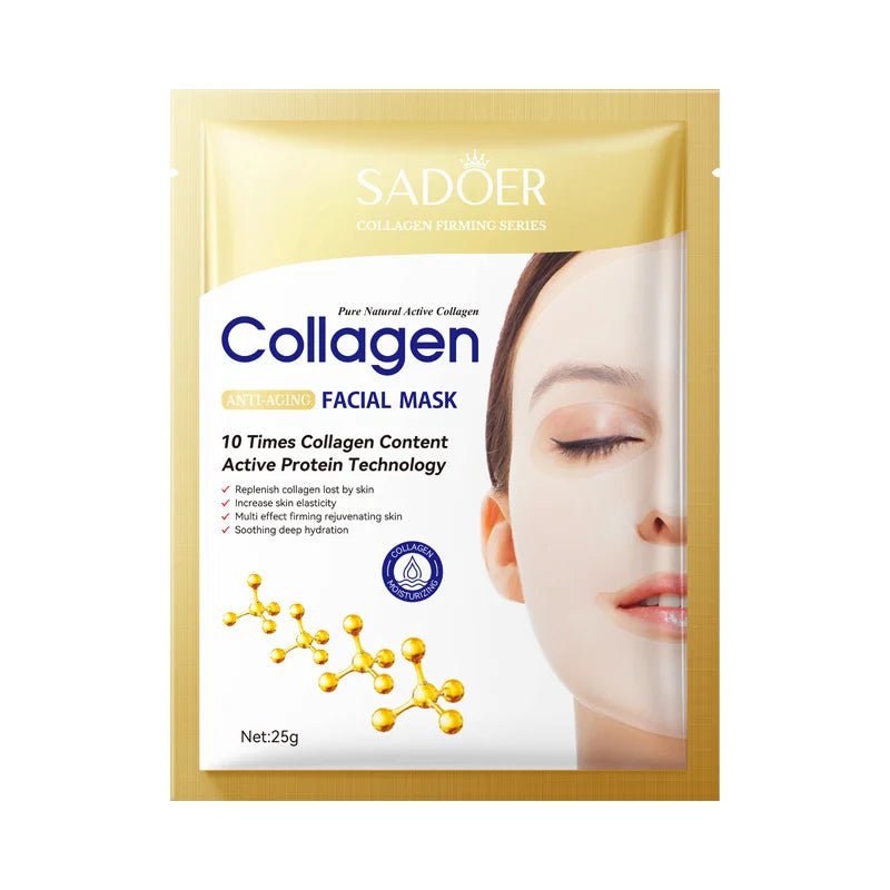 Personal Health Care Collagen Anti-Wrinkle Facial Mask Anti-Aging, Korean Skin Care (10 Pieces)