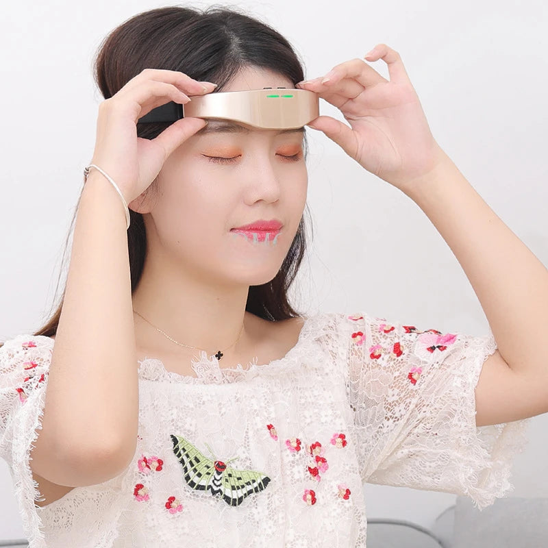 Personal Health Care EMS Pink Colour Stimulator Headache-Insomnia Relief (USB) fit a woman in her forehead picture