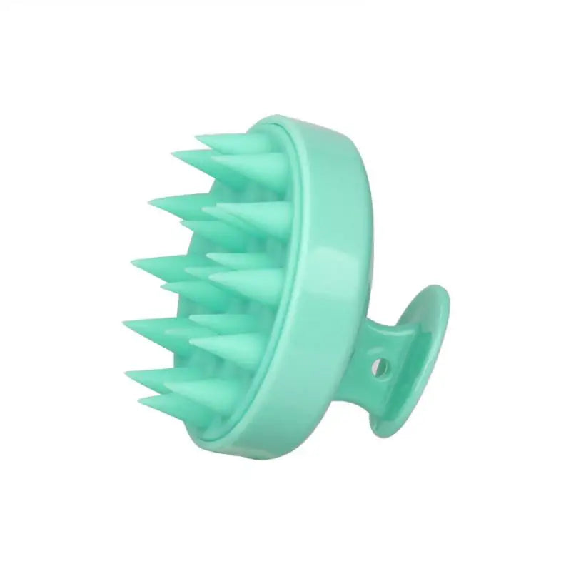 Personal health care green silicone massage comb picture