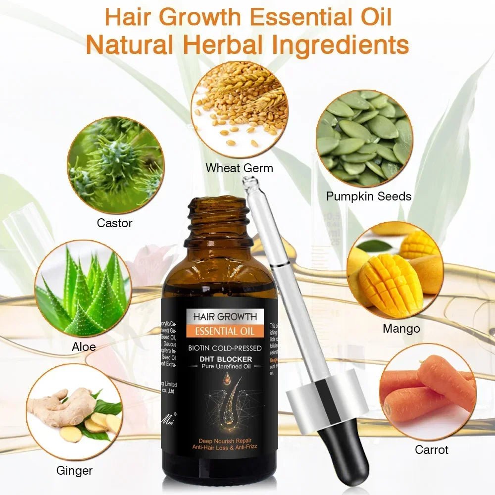 personal-health-care-hair-grow-essential-oil-ingredient-ginger-aloe-mango-pumkin-carrot-castor-wheat-picture