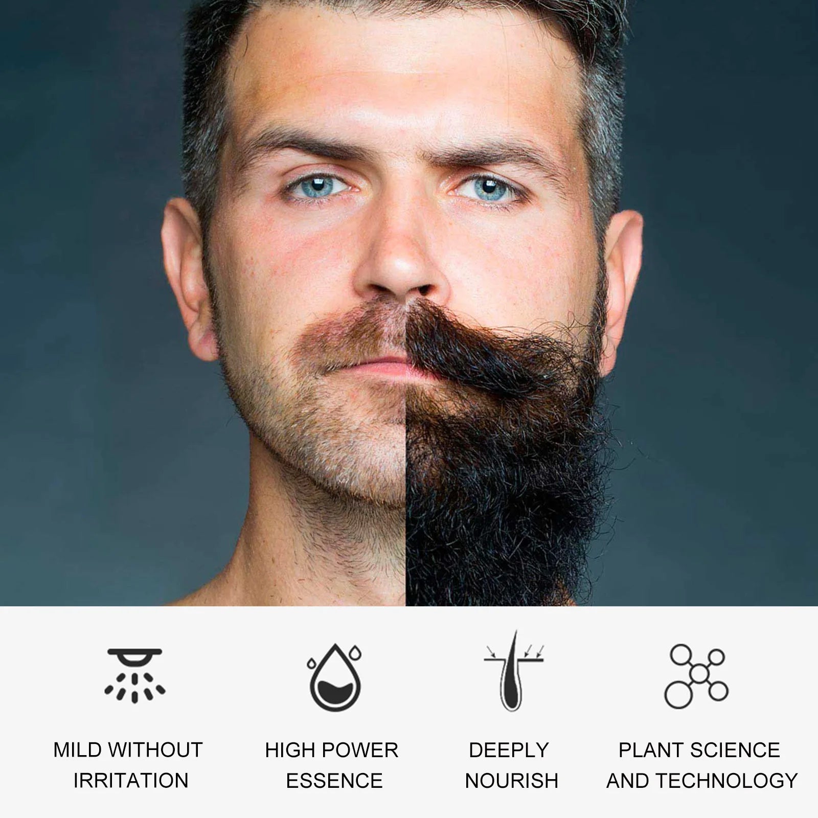 Personal health care men's beard growth fluid effects mild without irritation High power essence Deeply nourish picture