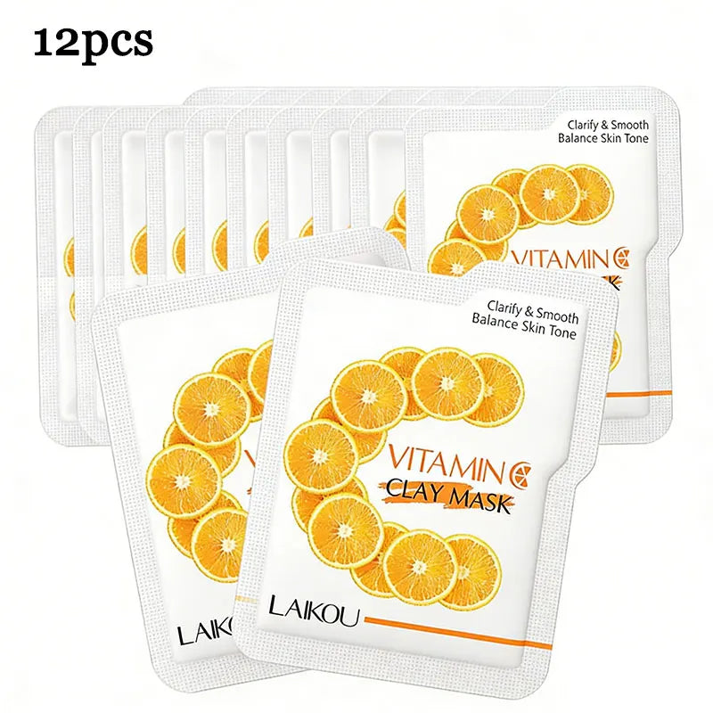 Personal Health Care Mud mask Brightening Hydrating Face Mask (12 Pieces)